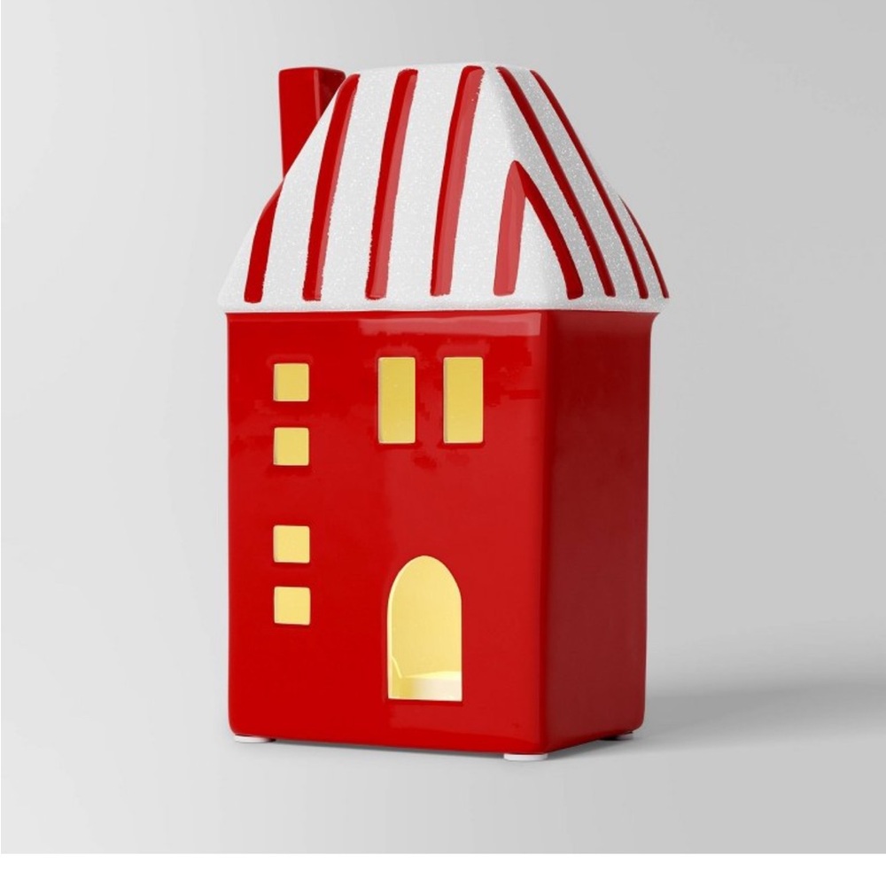 6.25" Christmas Lit Red Ceramic house -
Wondershop™